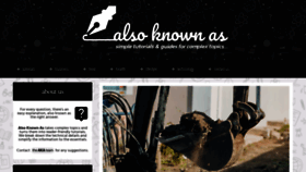 What Alsoknownas.ca website looked like in 2020 (3 years ago)