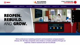 What Allegraottawadowntown.com website looked like in 2020 (3 years ago)