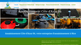 What Assainissement-cote-azur.fr website looked like in 2020 (3 years ago)