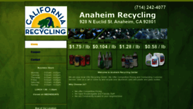What Anaheimrecycling.com website looked like in 2020 (3 years ago)