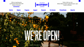 What Atlantahistorycenter.com website looked like in 2020 (3 years ago)