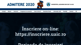 What Admitere.uaic.ro website looked like in 2020 (3 years ago)