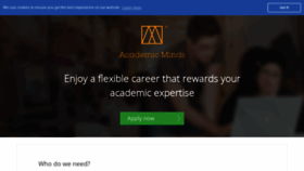 What Academicminds.co.uk website looked like in 2020 (3 years ago)