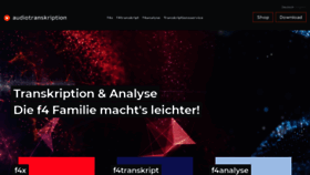 What Audiotranskription.de website looked like in 2020 (3 years ago)