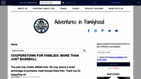 What Adventuresinfamilyhood.com website looked like in 2020 (3 years ago)