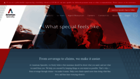 What Americanspecialty.com website looked like in 2020 (3 years ago)