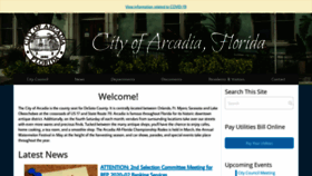 What Arcadia-fl.gov website looked like in 2020 (3 years ago)