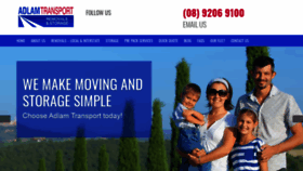 What Adlamtransport.com.au website looked like in 2020 (3 years ago)