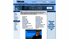 What A1vbcode.com website looked like in 2020 (3 years ago)