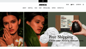 What Arencia.com website looked like in 2020 (4 years ago)