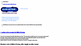What Aller-retour.net website looked like in 2020 (3 years ago)
