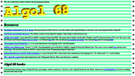 What Algol68.org website looked like in 2020 (3 years ago)