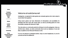 What Audiogames.net website looked like in 2020 (3 years ago)
