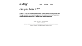 What Audify.com website looked like in 2020 (3 years ago)