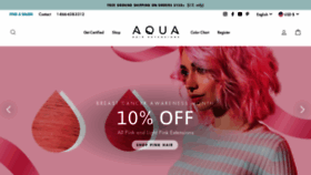 What Aquahairextensions.com website looked like in 2020 (3 years ago)