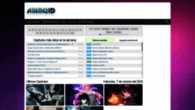 What Animeid.com website looked like in 2020 (3 years ago)