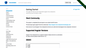 What Angular2-tree.readme.io website looked like in 2020 (3 years ago)