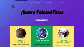 What Aurorapaintedfaces.com website looked like in 2020 (3 years ago)