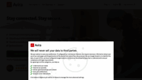 What Avira.com website looked like in 2020 (3 years ago)