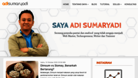 What Adisumaryadi.com website looked like in 2020 (3 years ago)