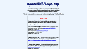What Agnosticaanyc.org website looked like in 2020 (3 years ago)