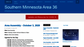 What Area36.org website looked like in 2020 (3 years ago)