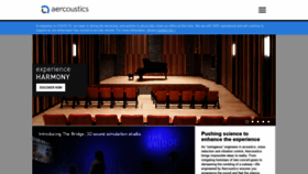 What Aercoustics.com website looked like in 2020 (3 years ago)