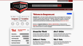 What Anagrams.net website looked like in 2020 (3 years ago)