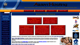 What Aldenhosting.com website looked like in 2020 (3 years ago)