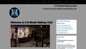 What A19modelrailwayclub.org website looked like in 2020 (3 years ago)