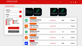 What Airdropjob.com website looked like in 2020 (5 years ago)