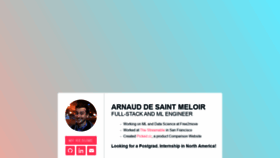 What Arnaud.at website looked like in 2020 (3 years ago)