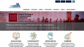 What Amwa.org website looked like in 2020 (3 years ago)