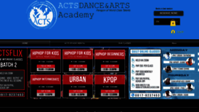 What Actsdanceacademy.net website looked like in 2020 (3 years ago)