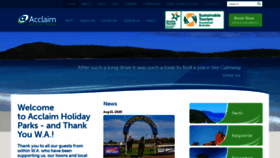 What Acclaimparks.com.au website looked like in 2020 (3 years ago)