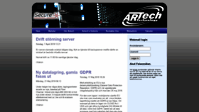 What Artech.net website looked like in 2020 (3 years ago)