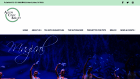 What Allencivicballet.org website looked like in 2020 (3 years ago)