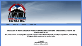 What Ahwahneeheating.com website looked like in 2020 (3 years ago)
