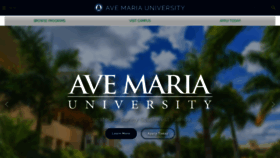 What Avemaria.edu website looked like in 2020 (3 years ago)