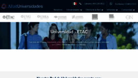 What Aliatuniversidades.com.mx website looked like in 2020 (3 years ago)