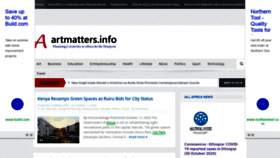 What Artmatters.info website looked like in 2020 (3 years ago)