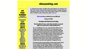 What Albanyweblog.com website looked like in 2020 (3 years ago)