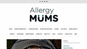 What Allergymums.co.uk website looked like in 2020 (3 years ago)