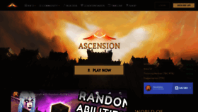 What Ascension.gg website looked like in 2020 (4 years ago)