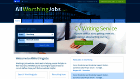 What Allworthingjobs.com website looked like in 2020 (3 years ago)