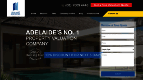 What Adelaidepropertyvaluations.net.au website looked like in 2020 (3 years ago)