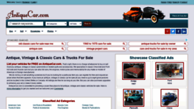 What Antiquecar.com website looked like in 2020 (3 years ago)