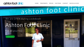 What Ashtonfootclinic.co.uk website looked like in 2020 (3 years ago)