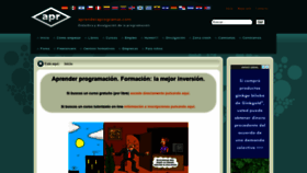 What Aprenderaprogramar.com website looked like in 2020 (3 years ago)