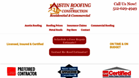 What Austinroofingandconstruction.com website looked like in 2020 (3 years ago)